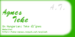 agnes teke business card